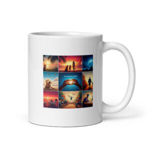 White glossy mug