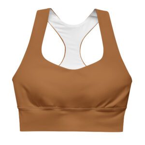 Brown Longline sports bra