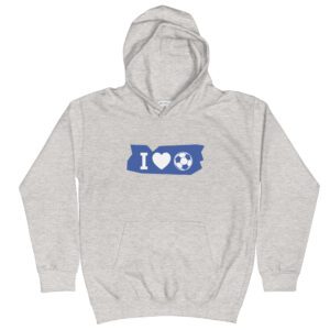 I Love Soccer Kids Hoodie