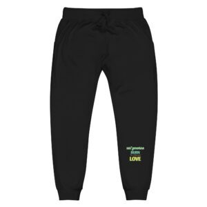 Black Unisex fleece sweatpants